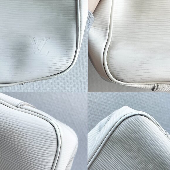 Louis Vuitton Epi Leather Passy PM White Ivory Hand Bag Tote Purse Shoulder Bag - Picture 15 of 15